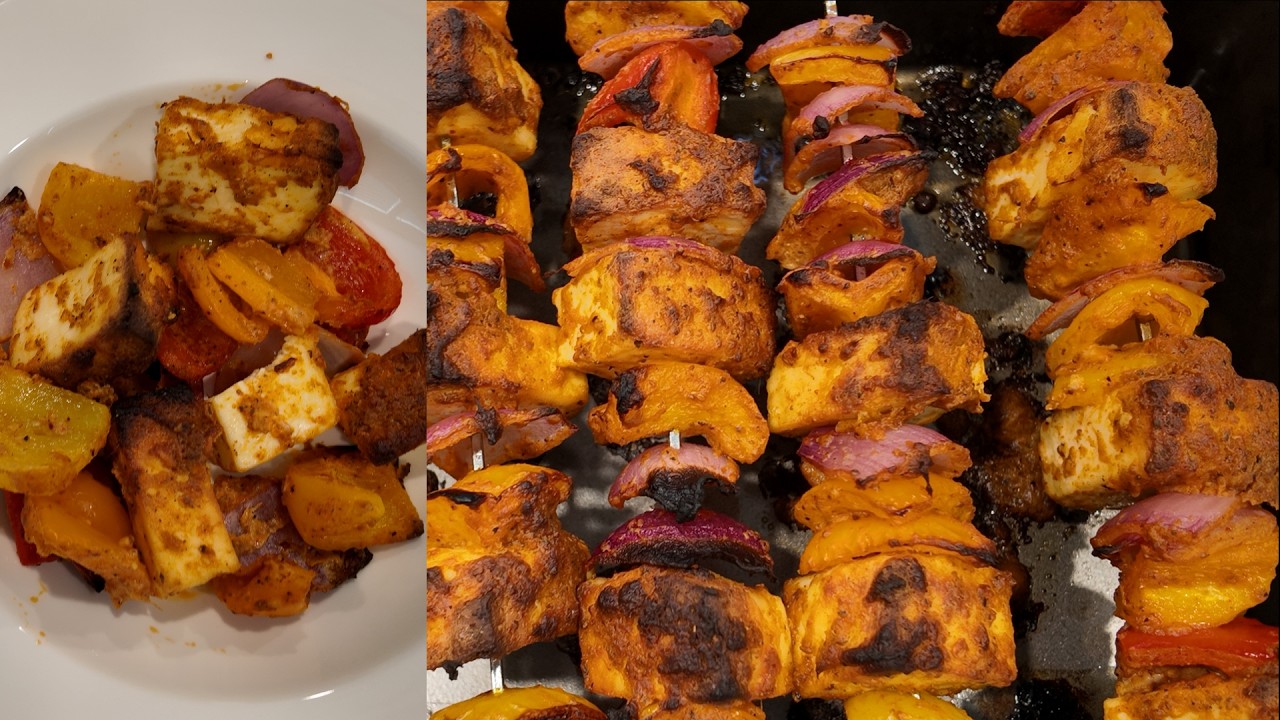 Colorful Paneer Tikka with Bell Peppers